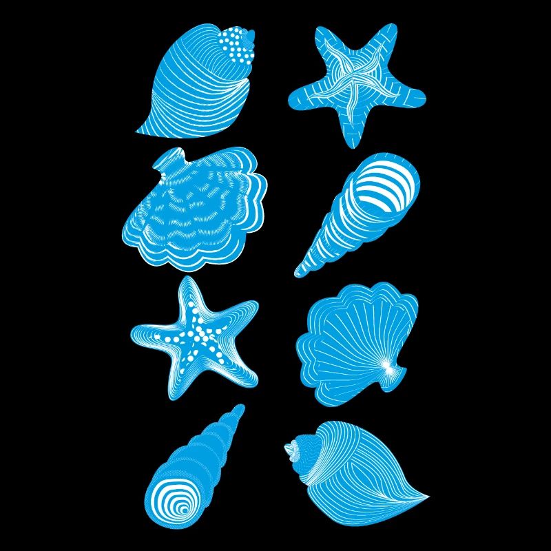 Coquillages et étoiles de mer
