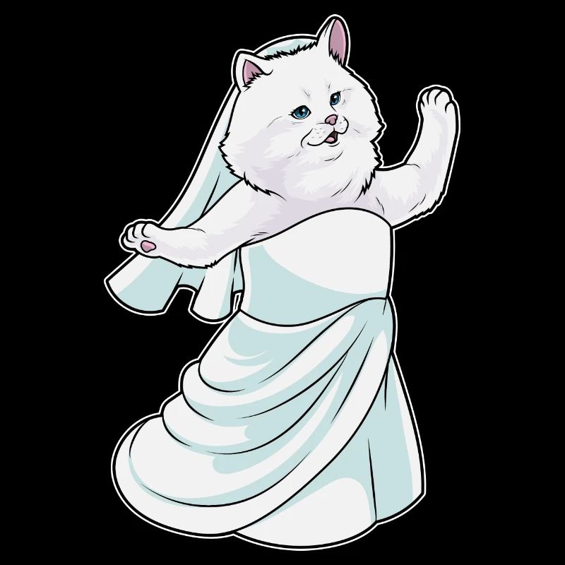 Robe de mariée perse chat de mariée