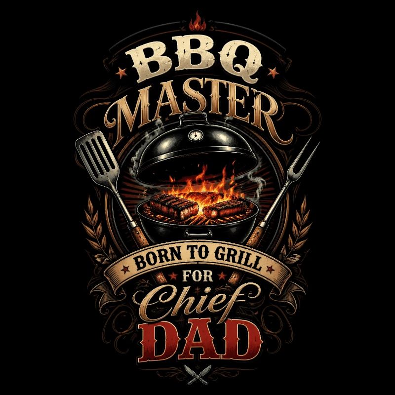 Papa  Chef Maître du BBQ Grill - Father"s day