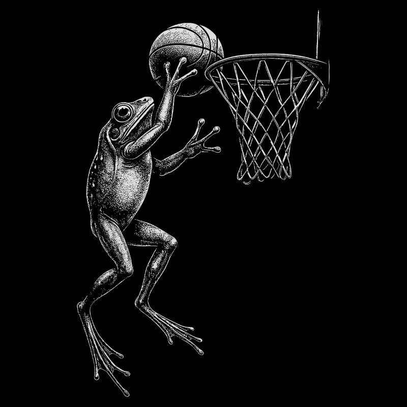 Drôle de grenouille de basket-ball