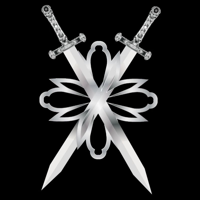 Deux épées ornées d’argent