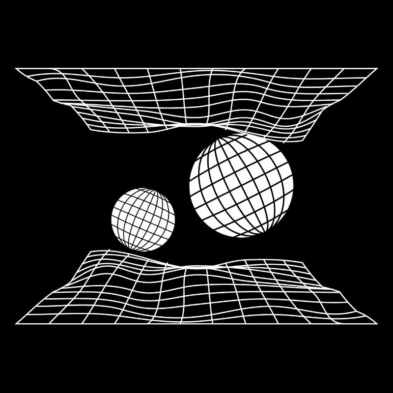 Futuristic Grid Space Spheres Design