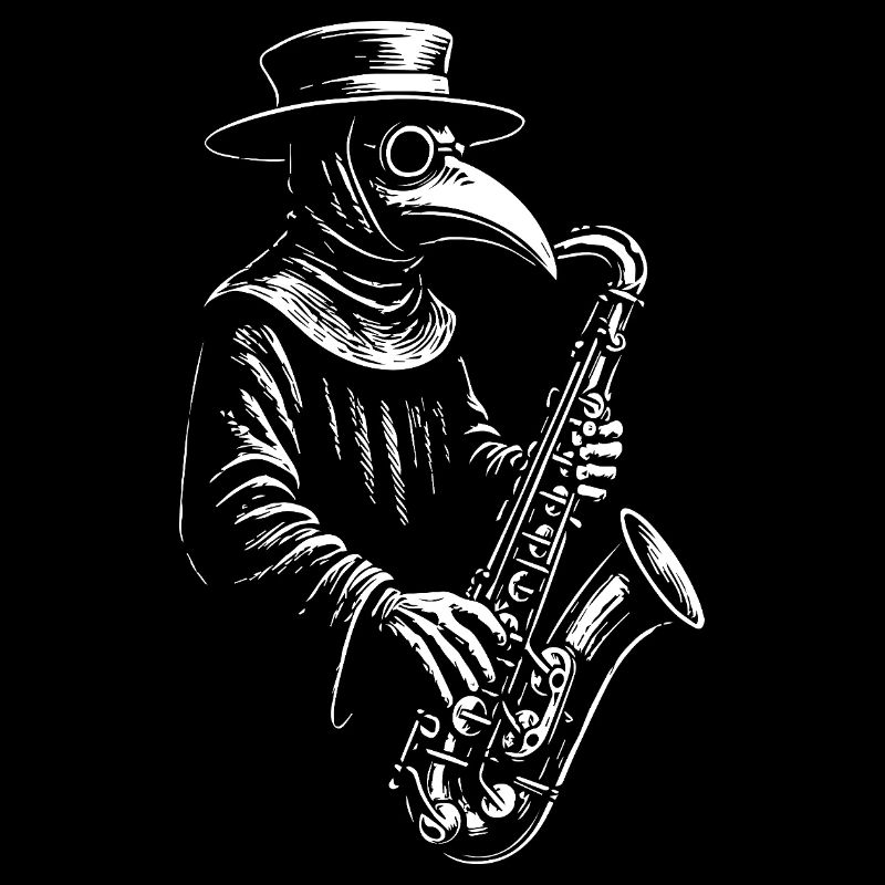 Plague Doctor joue du saxophone