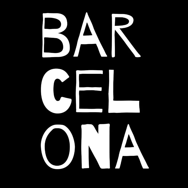 Barcelona Vertical Lettering Design