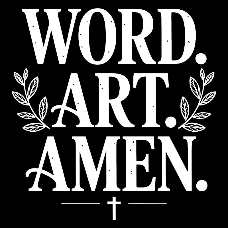 Word Art Amen Graphic Tee