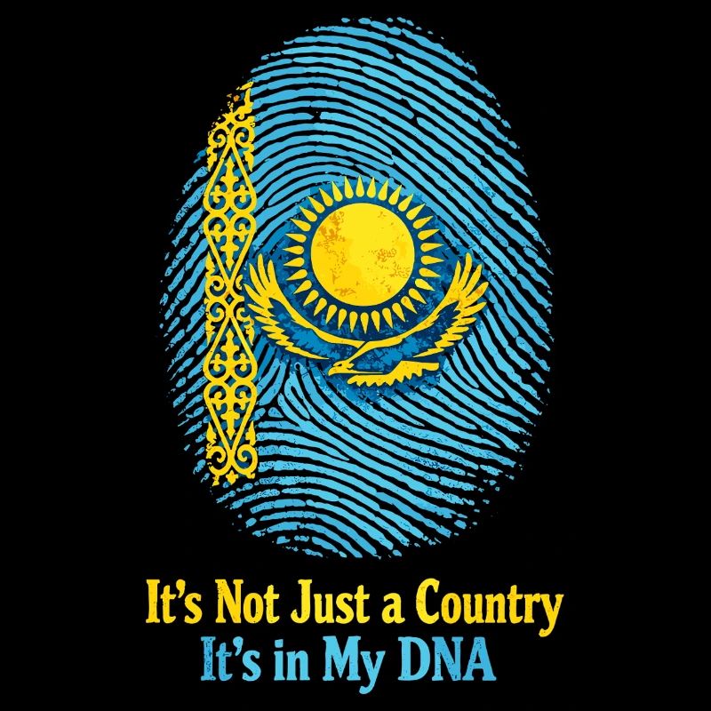 Empreinte génétique Kazakhstan - Drapeau Proud Roots