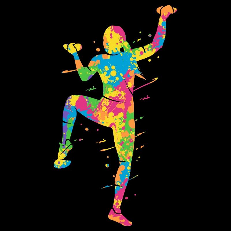 Bouldern Bunt Kletterer Mädchen Berge Klettern