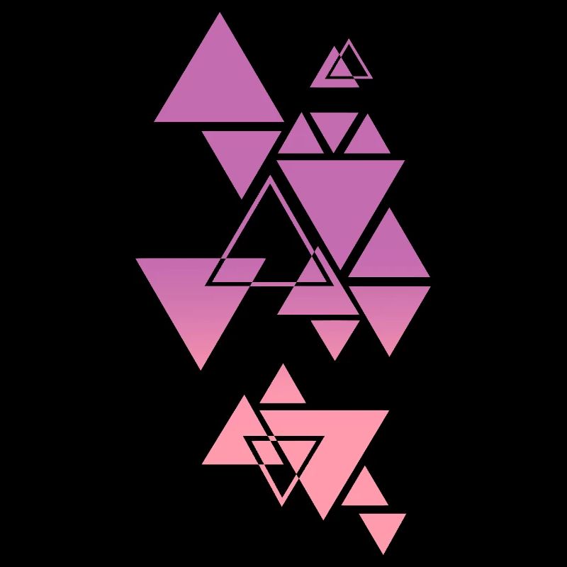 Gradient Triangle Pattern Pink