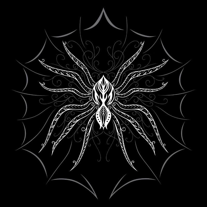 Tribal Spider Ornament Gothic Halloween Tattoo
