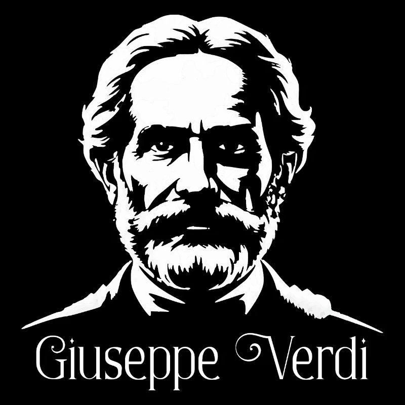 Giuseppe Verdi Composer Silhouette Art