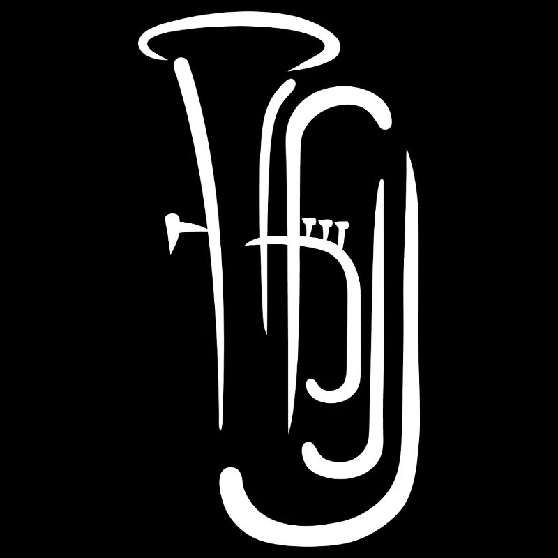 Haloed Saxophone Line Art