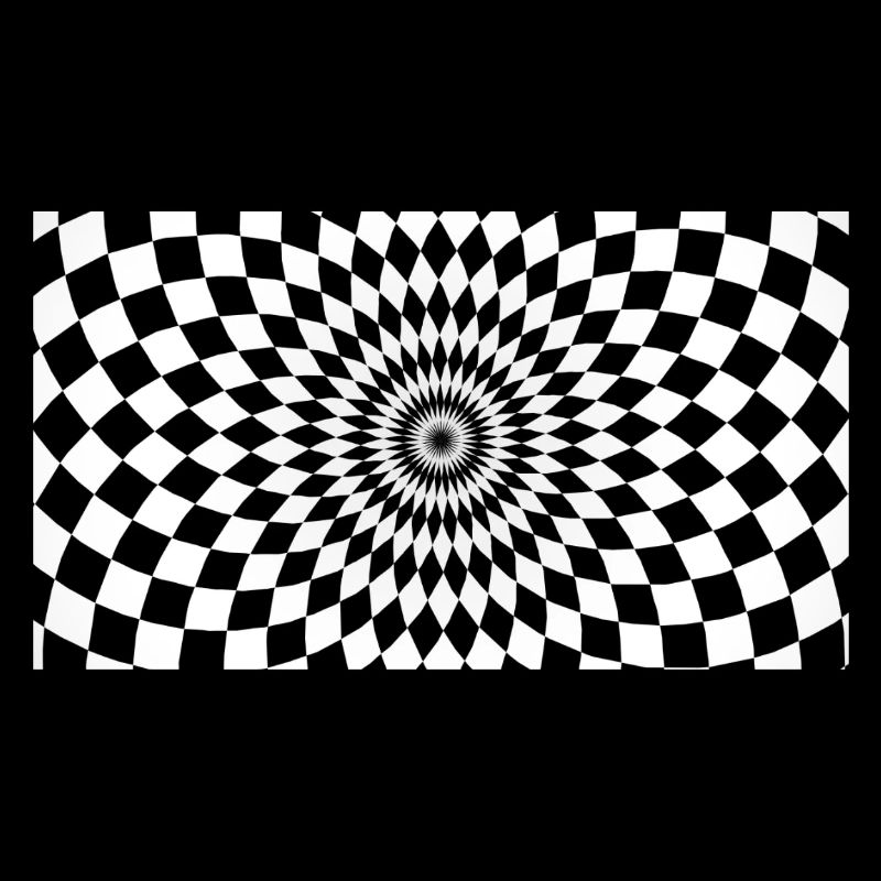 Optical Vortex Checker Illusion