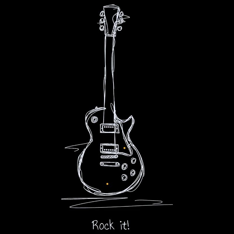 Chalk Guitar Rock Motif