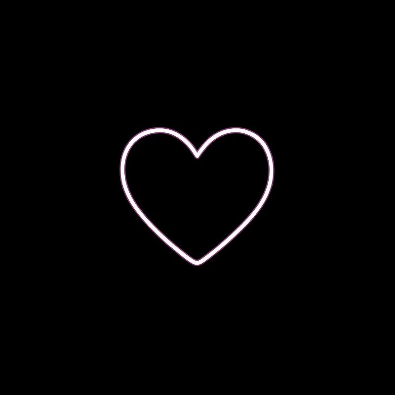 Rosa Neon-Herz-Umriss
