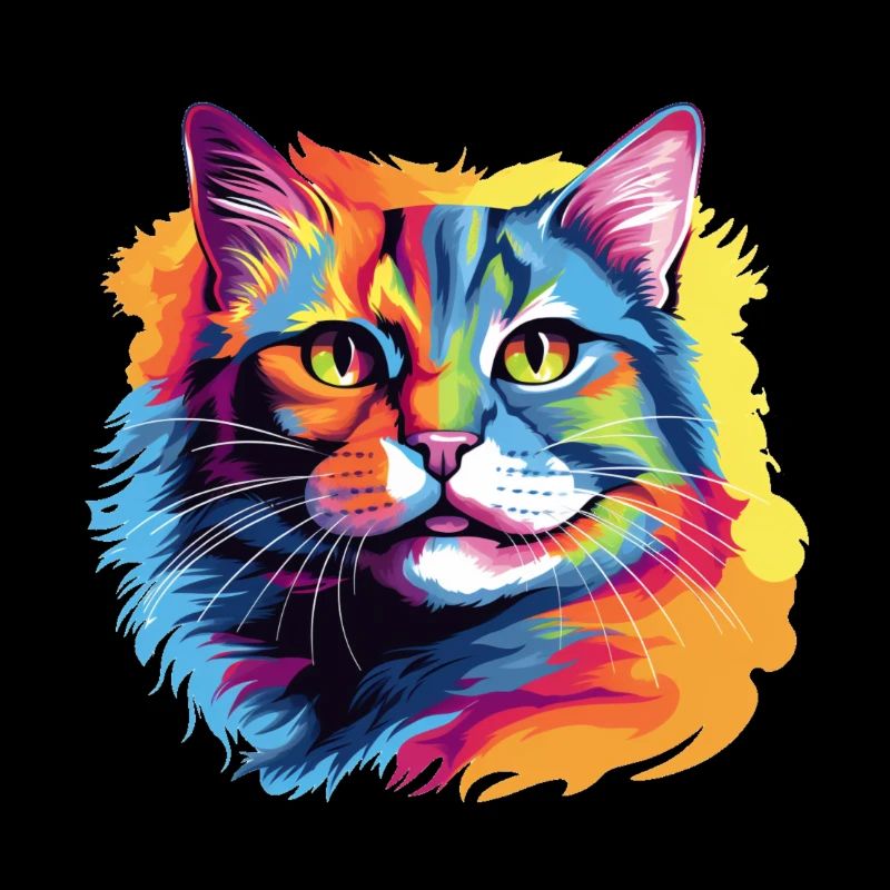 Pop Art Cat – Bunte Katze im Farbrausch