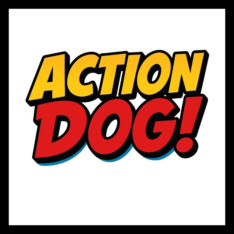 Style de bande dessinée de chien d’action
