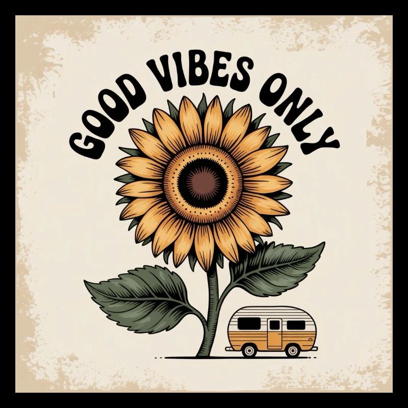 Fleur de tournesol avec un message positif