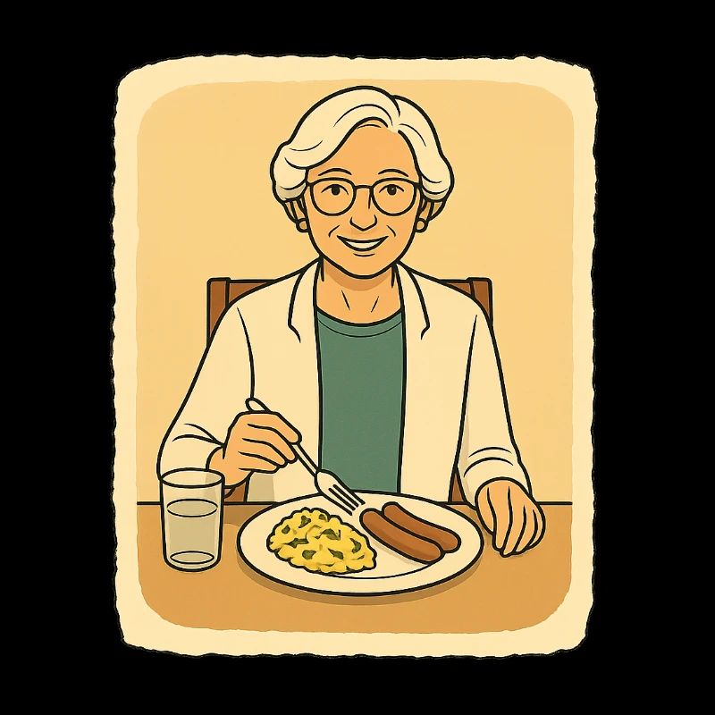 at the breakfast table