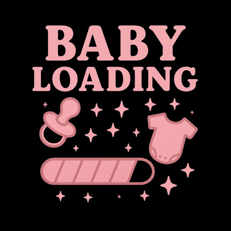 Baby Loading Grafik – Schnuller & Windel Sterne