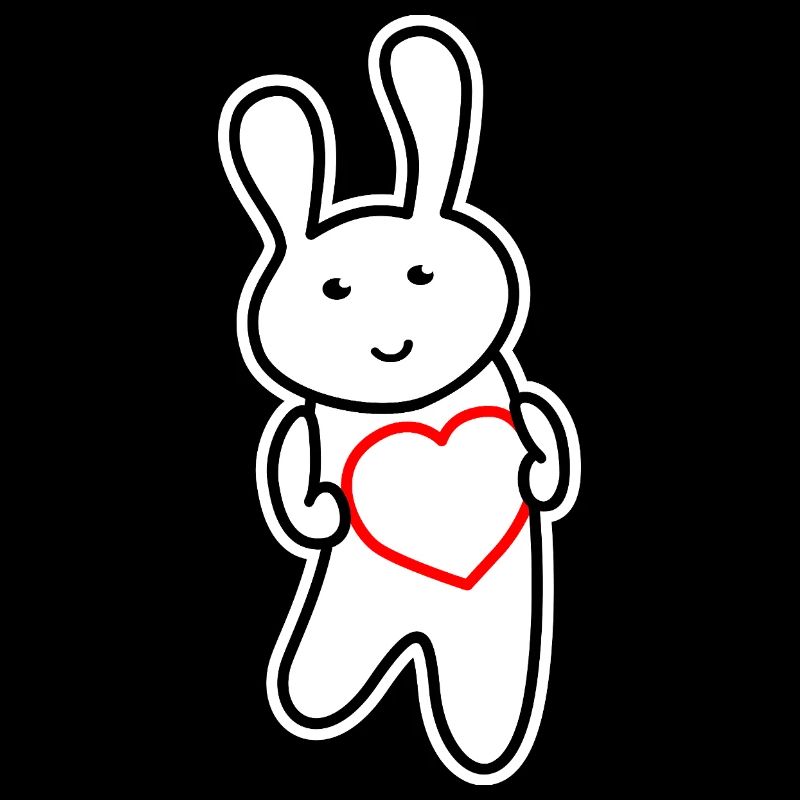Lapin avec cœur : Amour et gentillesse