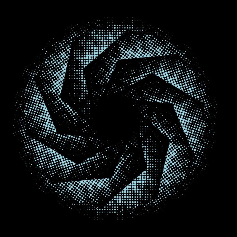 dotted shape gyroscopic polygon pinwheel gear