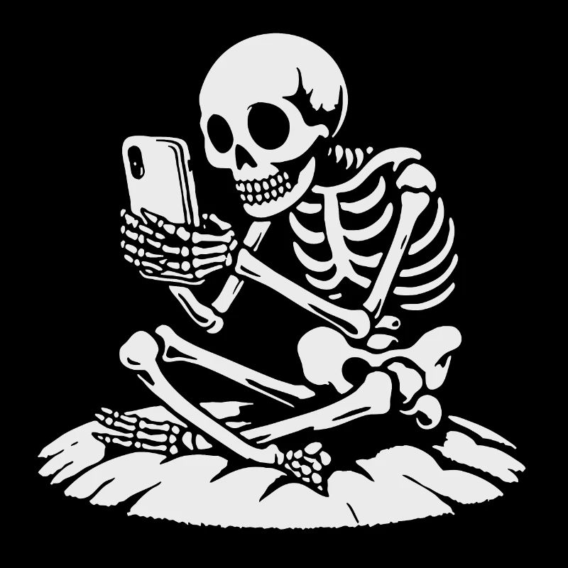 Skeleton Selfie in Moonlight