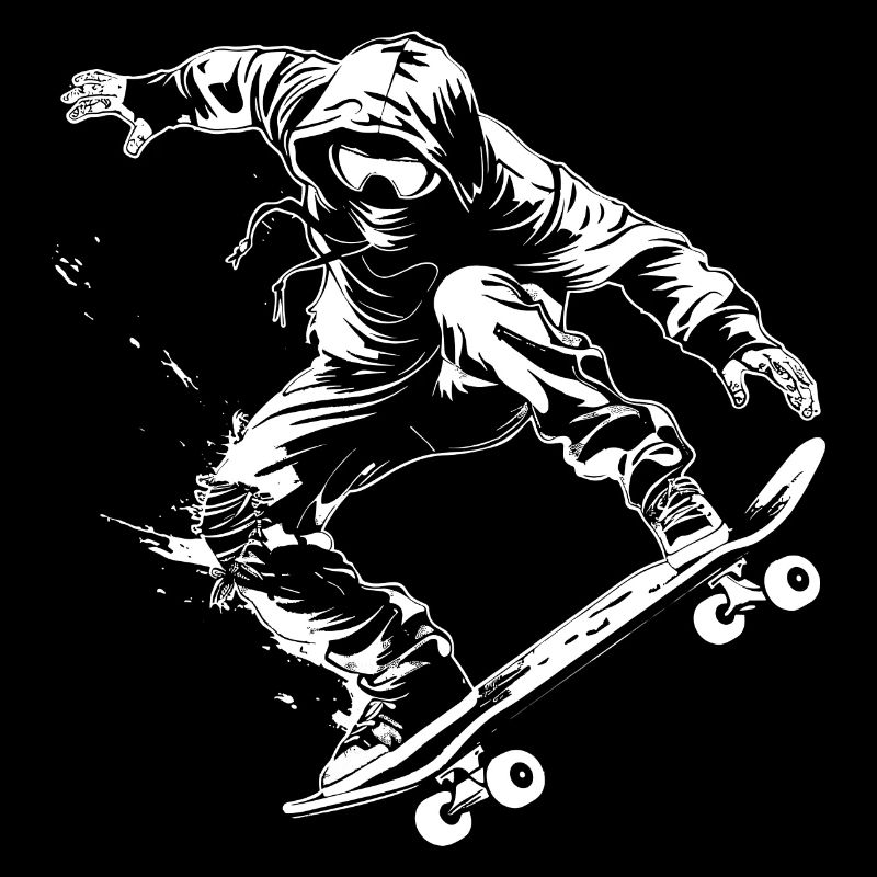 Skateboarder Cartoon Look