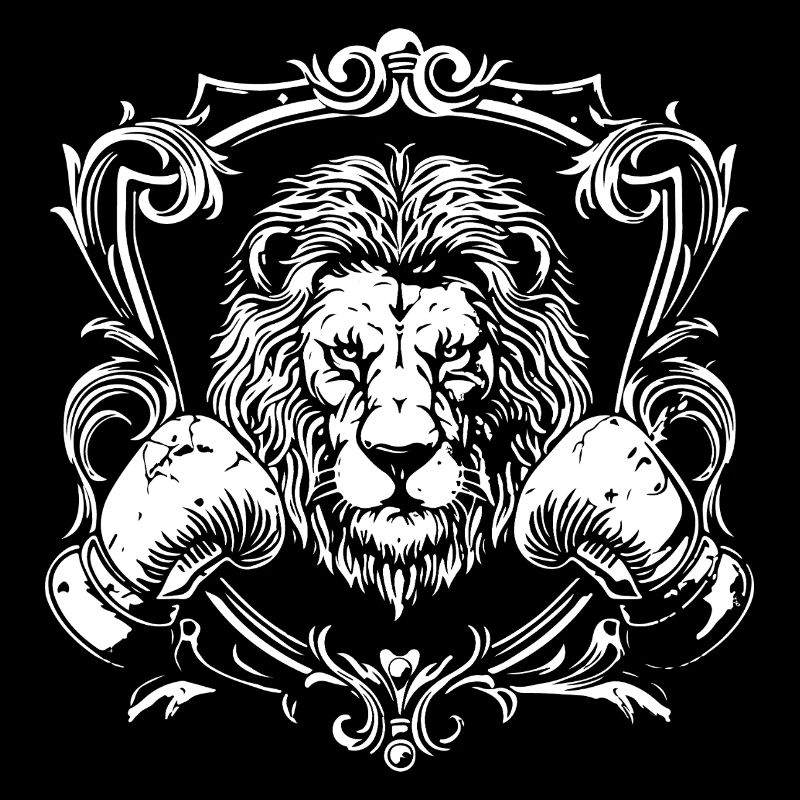 lion boxer boxing gloves