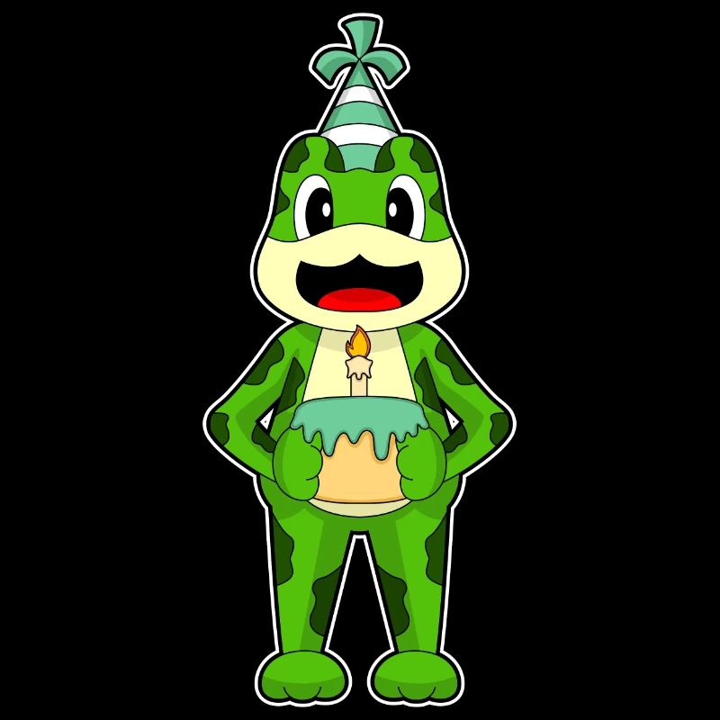 Frog Birthday Cake Candle