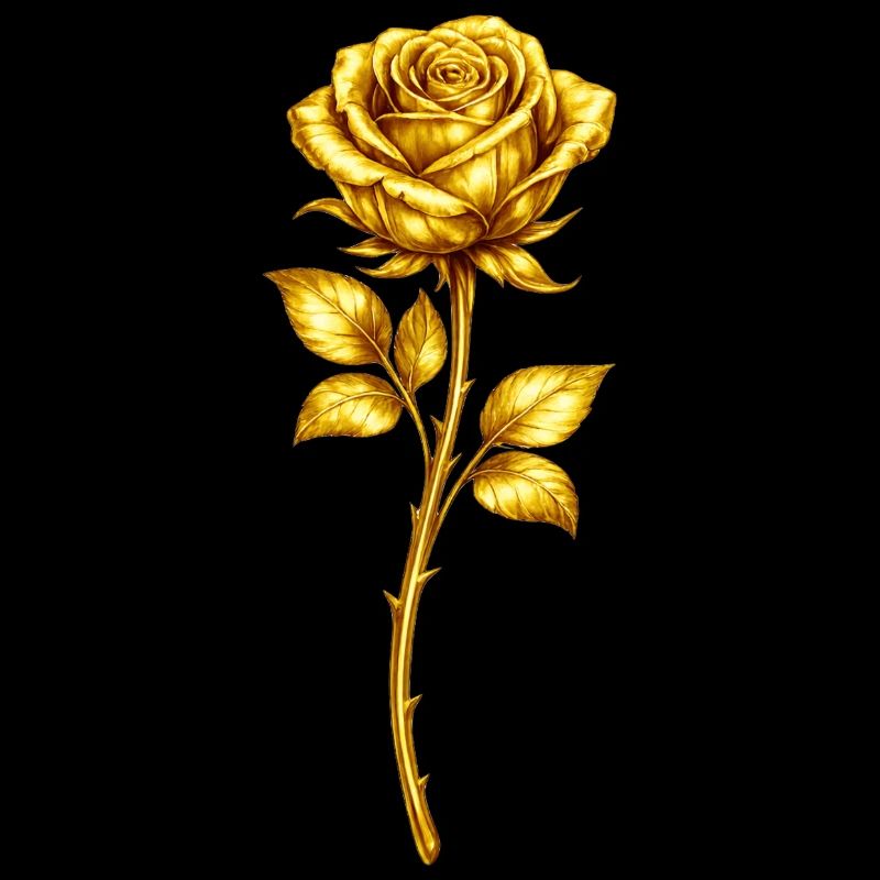 Golden Rose Ornament