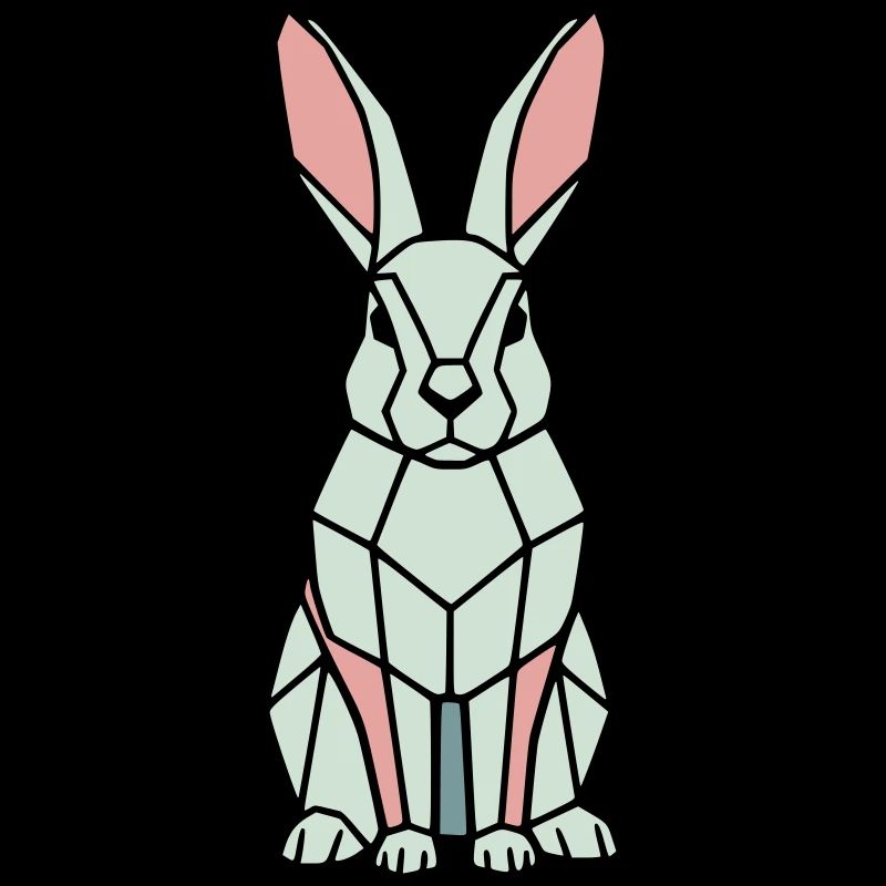 Geometric Bunny Low Poly Modern