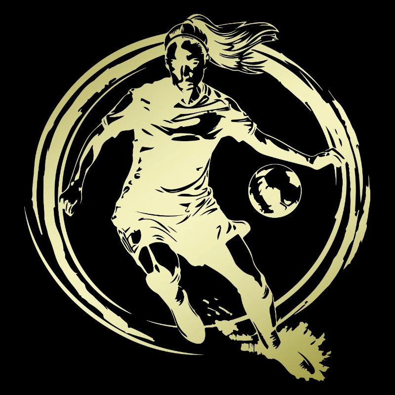 Female Soccer Player Silhouette
