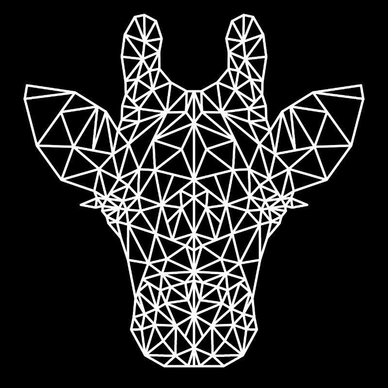 Geometric giraffe head line network