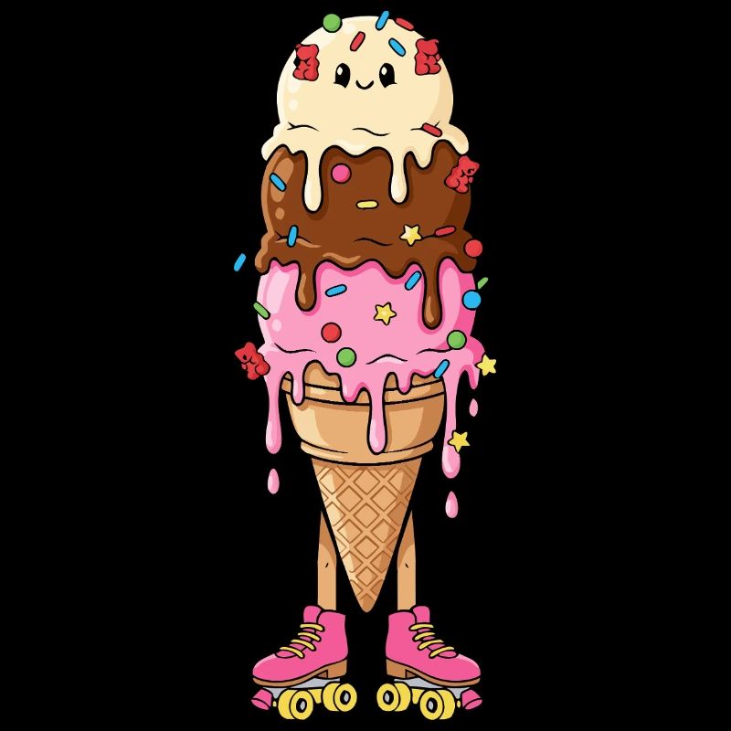 Kawaii Eis Rollschuhe Retro