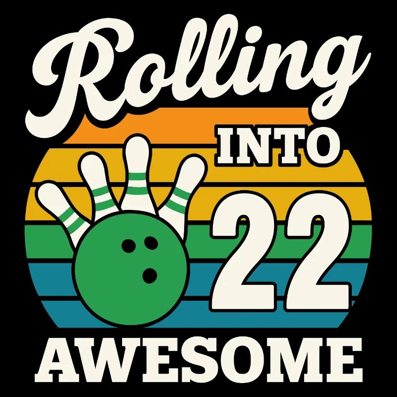 Bowling 22 Geburtstagsfeier Grafik