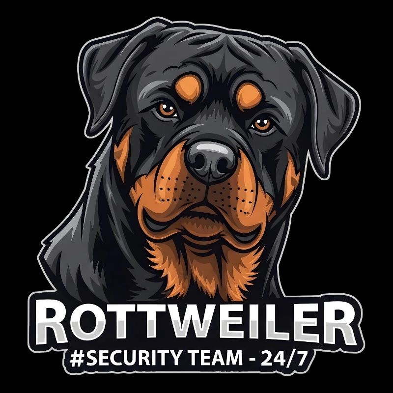 Motif de l’équipe de sécurité Rottweiler pour les fans de chiens