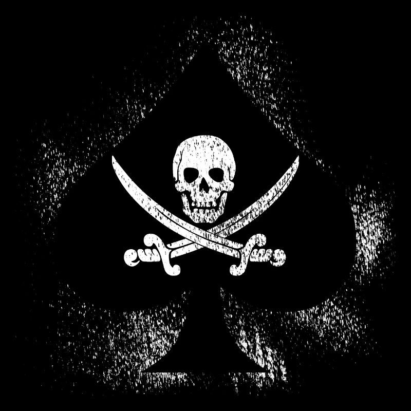 Spade Skull Pirates Design