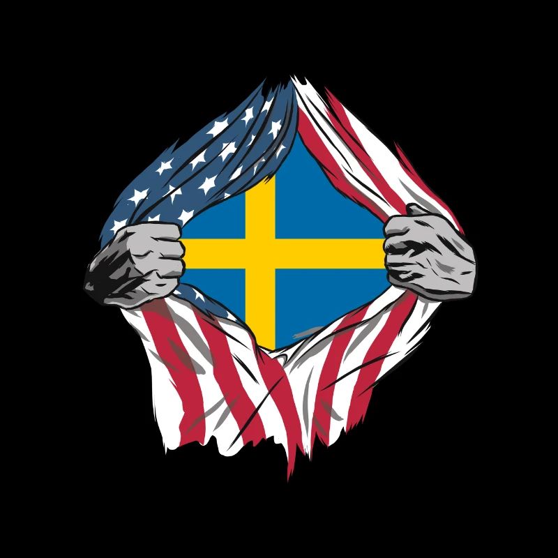 Drapeaux d'amitié USA Suède