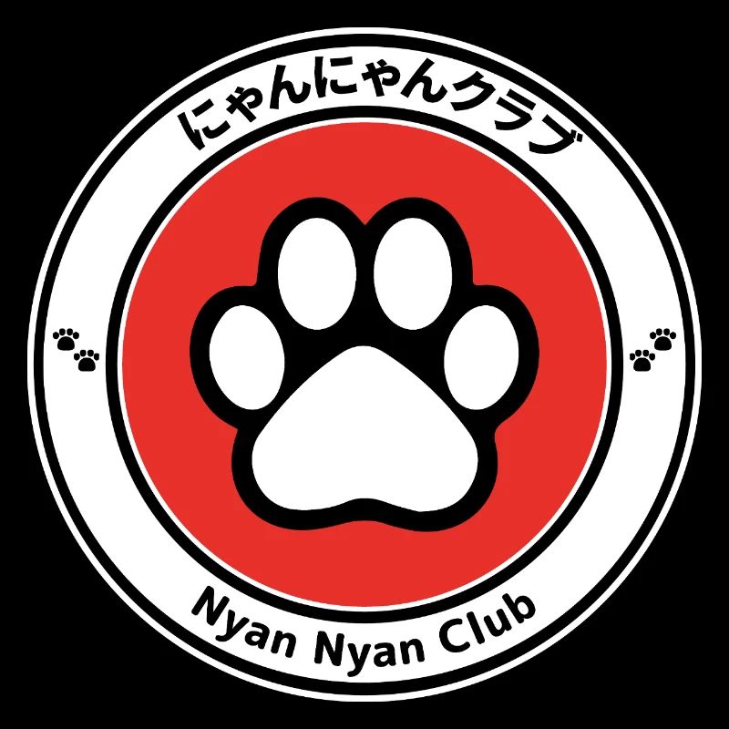 Conception de logo Nyan patte de chat mignon