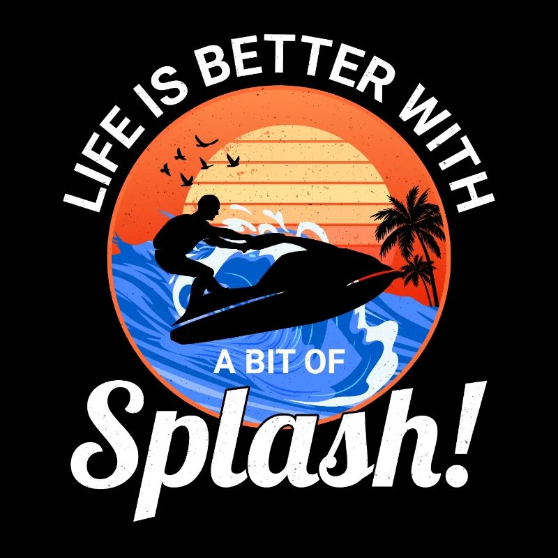 Splash Lover Ocean Sunset Jetski Style