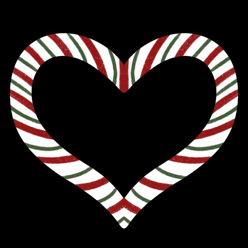 Zuckerstange Gestreiftes Herz