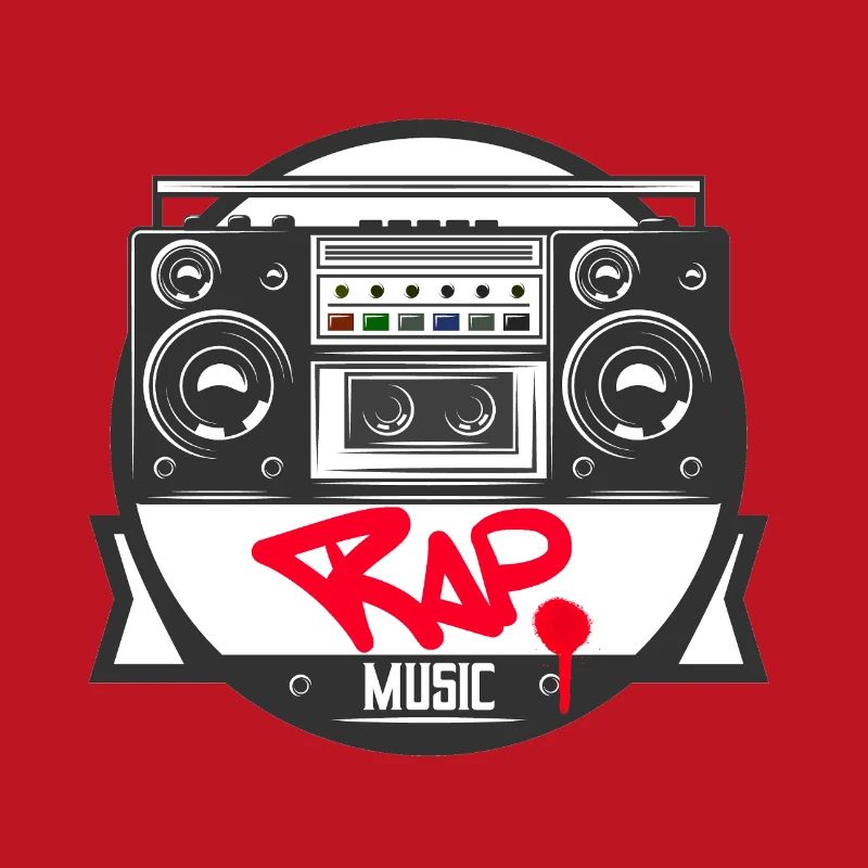 Musikbox Rap Logo Ghettoblaster Graffiti