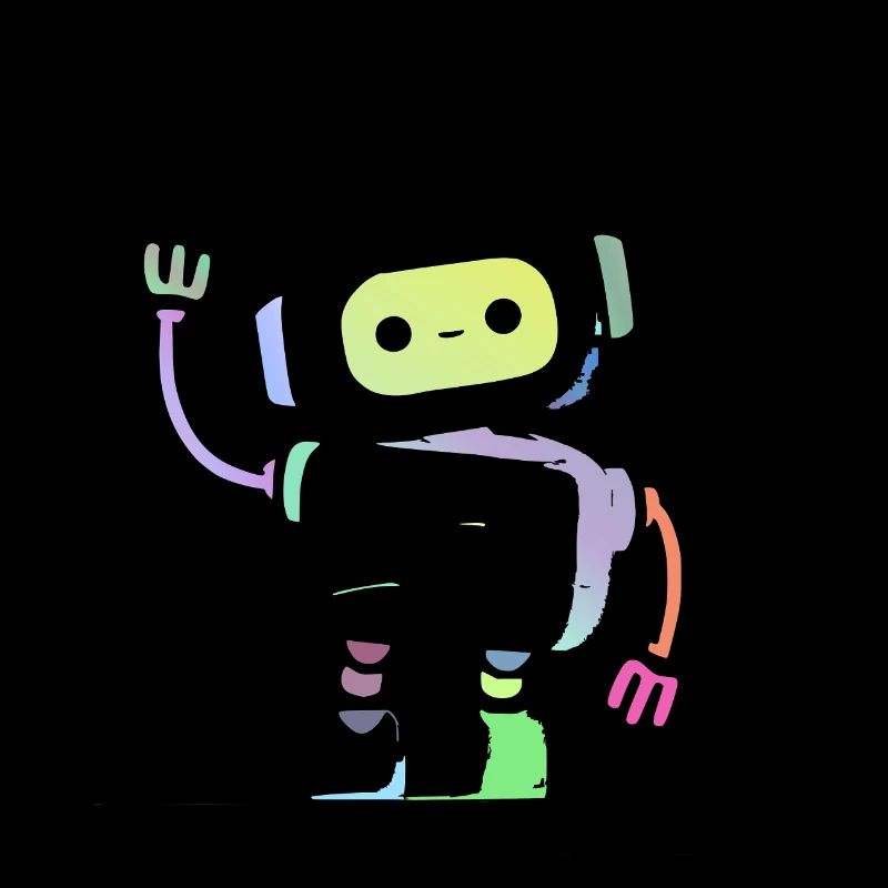 Robot pastel amusant
