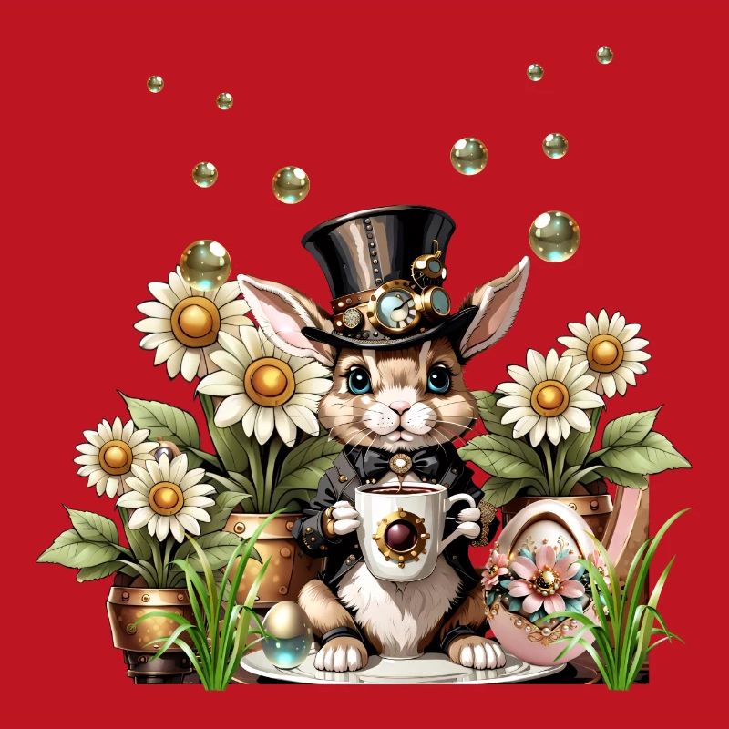 This cute Steampunk Easter Bunny is here