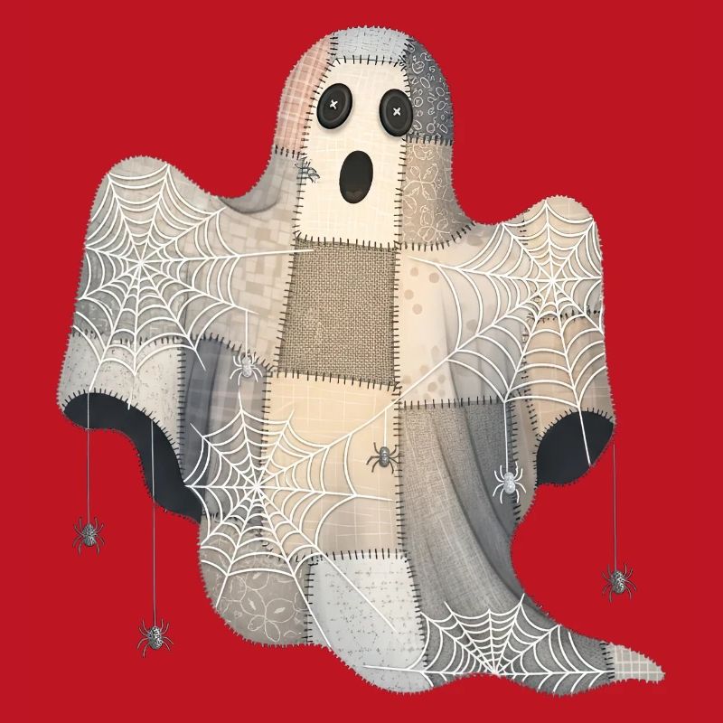 Patchwork Geist mit Spinnennetzen
