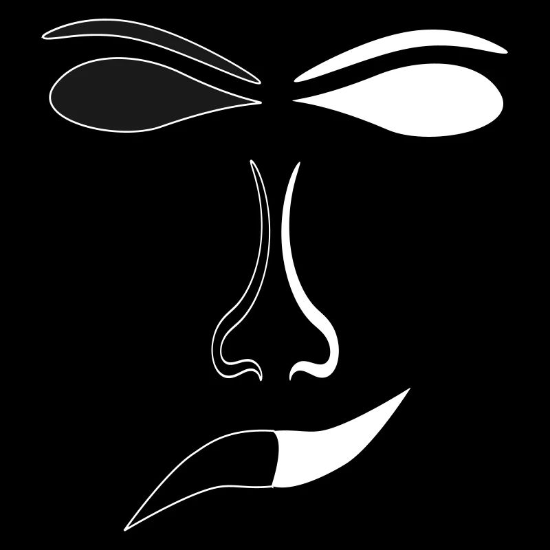 Masque de contraste abstrait pour les lignes du visage