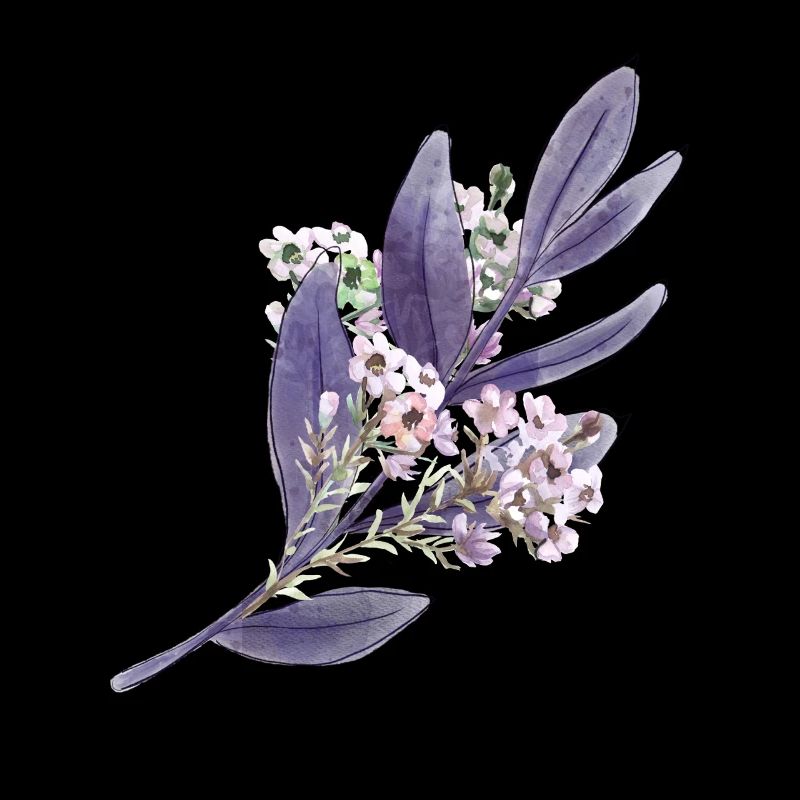 Purple Lavender Floral Pattern