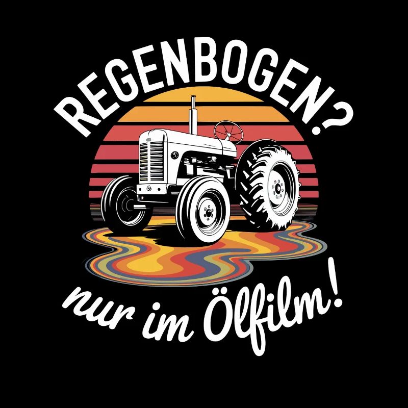  Regenbogen Nur Im Ölfilm Traktor Oldtimer