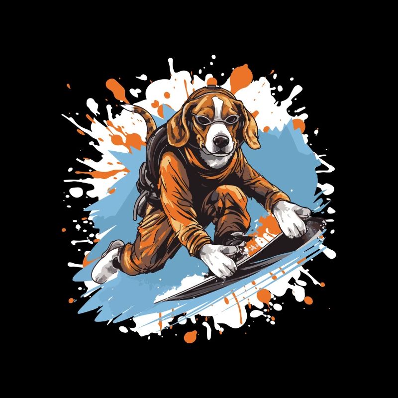 Beagle Dog Snowboard
