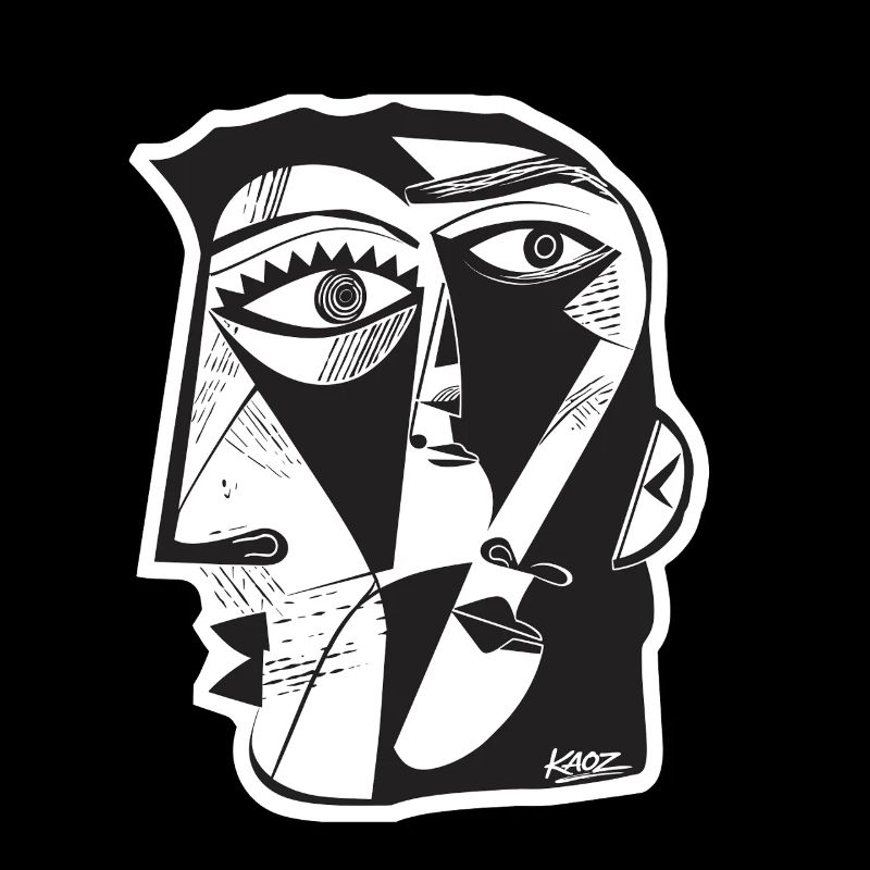 Trait de face cubiste